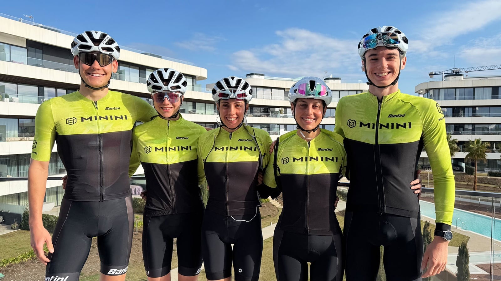 Michael Gar with his 707 Team Minini teammates in Italy